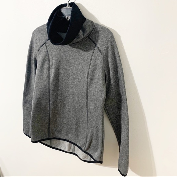 Champion Duo Dry Long Sleeve Turtleneck Pullover Sweatshirt Hi Lo Contrasting - Picture 2 of 9